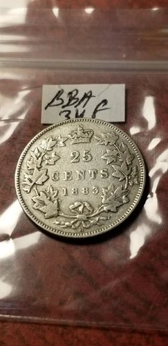 1883 Canada 25 Cents — photo from the most recent tracked eBay sale