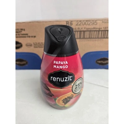 Renuzit Gel Air Freshener Case Papaya Mango 12x 7oz Each Discontinued Scent