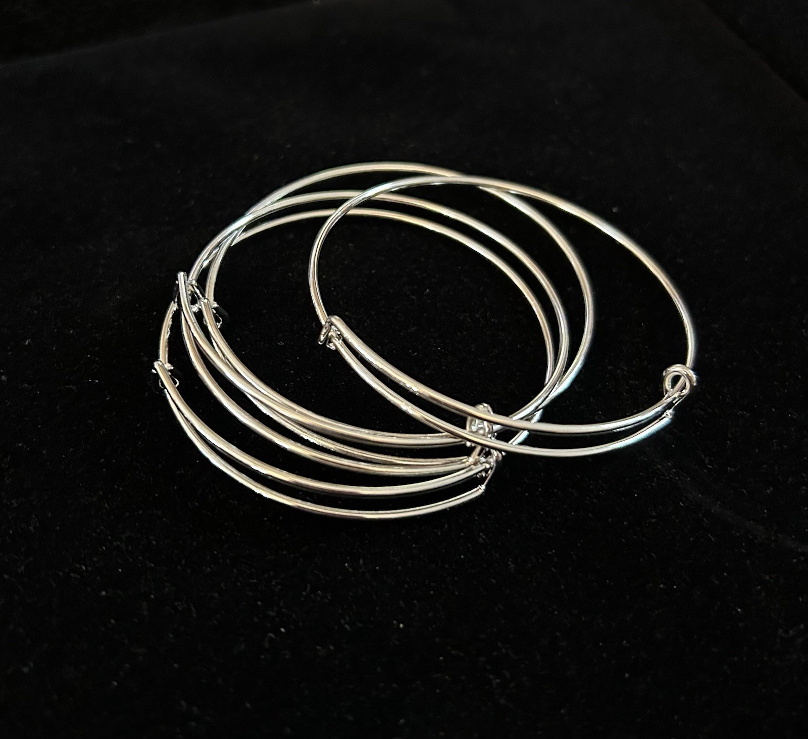 290pcs Adjustable Wire Bangle Bracelets, Metal, W… - image 3