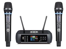 Digital DSP Karaoke Mixer w/ 2 x Wireless Rechargeable Microphones