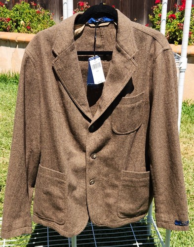 NWT Polo Ralph Lauren Wool Blend Herringbone "Modern Fit" Blazer Suit Jacket-44R