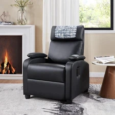 Recliner Chair Classic and Traditional Manual Recliner Chair w/ Comfortable Arms
