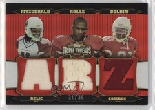 2006 Topps Triple Threads Relic Combos 31/36 Larry Fitzgerald Antrel Rolle k4s
