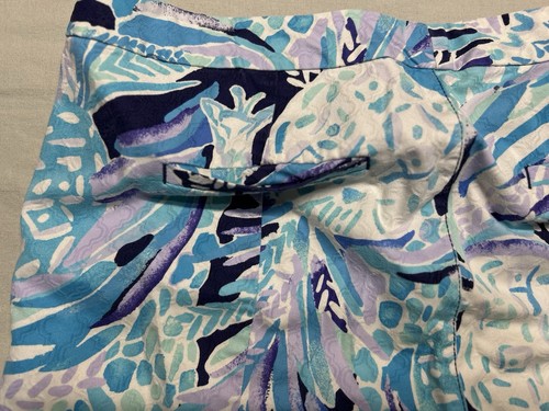 Lilly Pulitzer Tropical Ankle Pants Pineapple Print Blue Purple Size 16 EUC - Picture 17 of 19