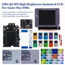 OSD Menu 3.1" Laminated FRM IPS Backlight LCD Screen Kit Pre-cut Case For GB DMG