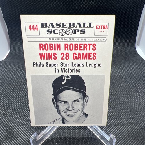 1961 Nu-Cards Baseball Scoops - Robin Roberts #444 EX/NM