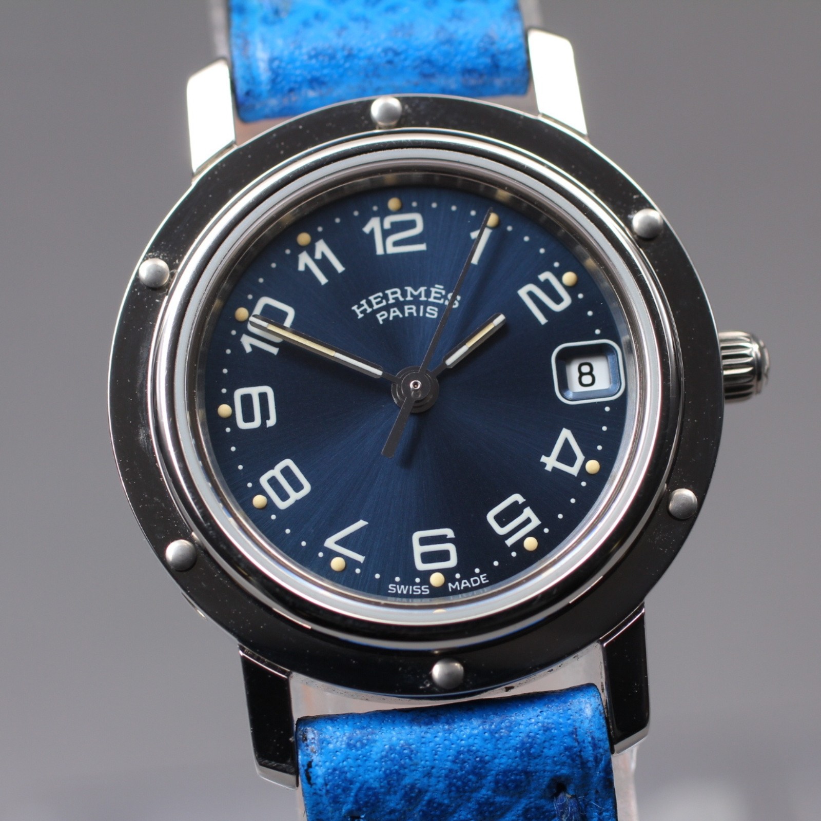 Auth HERMES Clipper Cl4.210 Women's Quartz SS 267807