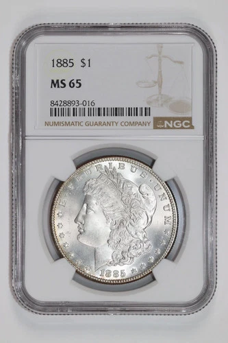 1885 MORGAN DOLLAR NGC MS65