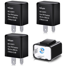 4PCS Flasher Relay Adjustable 2 Pin Electronic Blinker Relay 12V Fixes Motorcycl