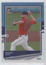 2020 Panini Donruss Optic Retail Carolina Blue & White Prizm Shane Bieber wo9