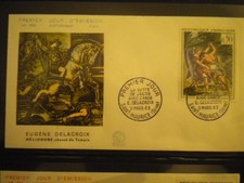 1963 N° 1376 ENVELOPPE 1 JOUR OEUVRES D'ART VOIR SCAN