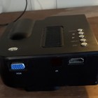 Black LCD LED Desktop Projector with VGA, IR, HDMI Ports 12VDC 2A RoHS Certified — photo 3