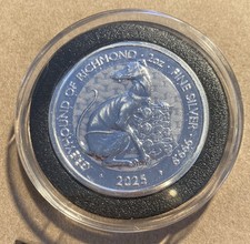 Tudor Beasts “Greyhound of Richmond” 2025 2oz Silver coin .999 Fine Royal Mint
