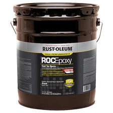 Rust-Oleum C9578380 Coal Tar Epoxy Coating Base, Black, Matte, 5 Gal, 100 To