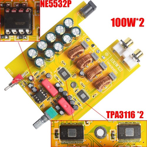 HiFi Class D Audio Digital Amplifier TPA3116 Advanced Home High 6044 - Afbeelding 6 van 6
