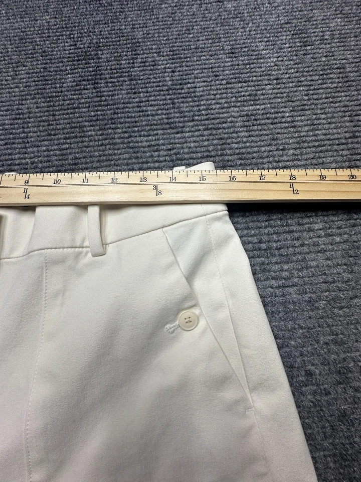 Pantalones de pierna ancha J Crew Sydney para mujer 12 marfil recortados bolsillo frontal informales primavera Foto 3 de 4