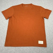 American Giant Everest T Shirt Mens Small Orange Crew Short Sleeve Made USA NEW