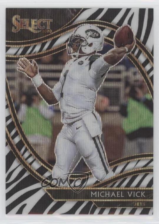 2020 Panini Select Field Level Zebra Prizm Michael Vick #317 2ng