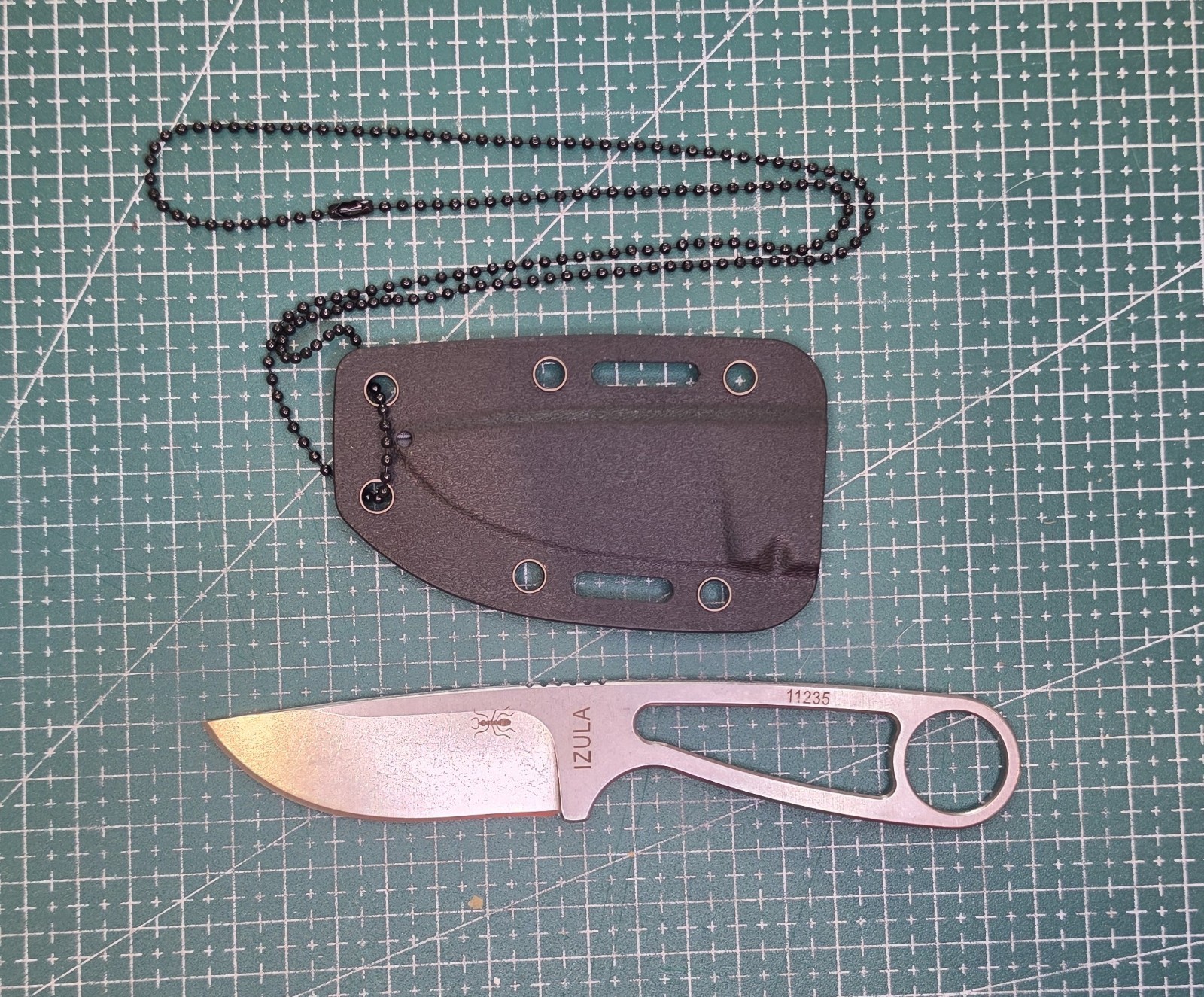 ESEE Izula Neck Fixed Blade EDC Knife SS Drop Point Plain Silver w ...