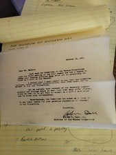 letter of rejection to andy warhol from Moma