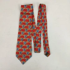 Robert Talbott Studio Hand Sewn Silk Tie USA Made Geometric Abstract Mid Century