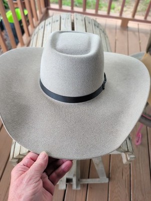 Serratelli 6X Beaver 6 3/4 Stone Colored 4 1)2 ''Brim New F Ship US