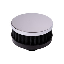 Steel Push In Style Breather 1-14 Black Washable Filter