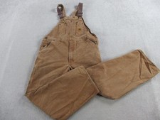 Carhartt Overalls Mens 38x30 Brown R06 Duck Bib Workwear Made USA Double Knee