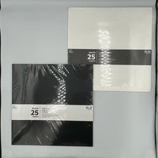 The Paper Studio - 25 Sheets Black CardStock - 25 Sheets White Cardstock - New