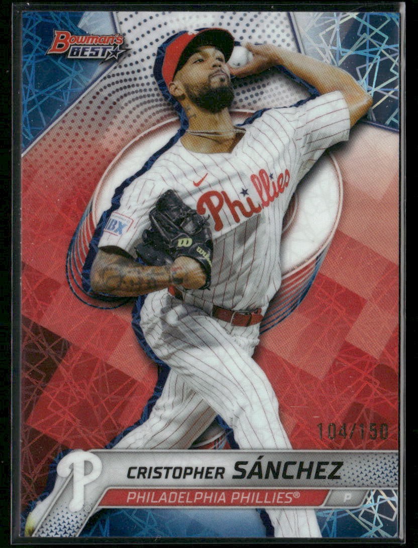 2025 Bowman's Best #67 Cristopher Sánchez Blue Lazer Refractors #/150