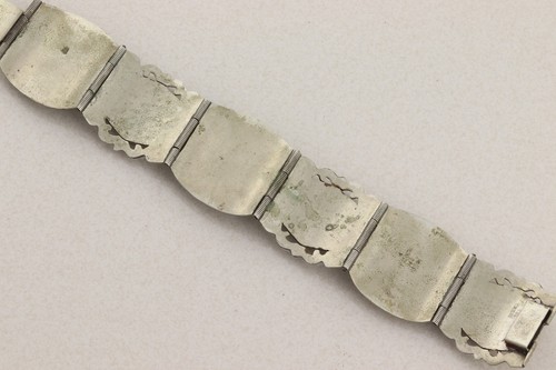 Sterling Silber Abalone geschnitztes Gesicht Armband 6 3/4" Zoll - Bild 4 von 7