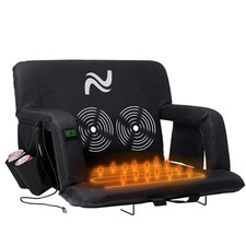 Heated Massage Stadium Seats for Bleachers w/Back Support Wide Cushion, Heated