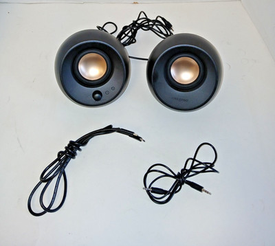 Creative Pebble X 2.0 Bluetooth Speaker System 15 W RMS Black - TESTED - WORKS