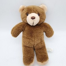 Vintage Brown Knickerbocker Teddy Bear Plush Toy 10" Hard Eyes Firm Int'l Design