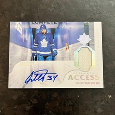 2018-19 Upper Deck Ultimate Access Jersey Autograph Auston Matthews 001/125 1/1