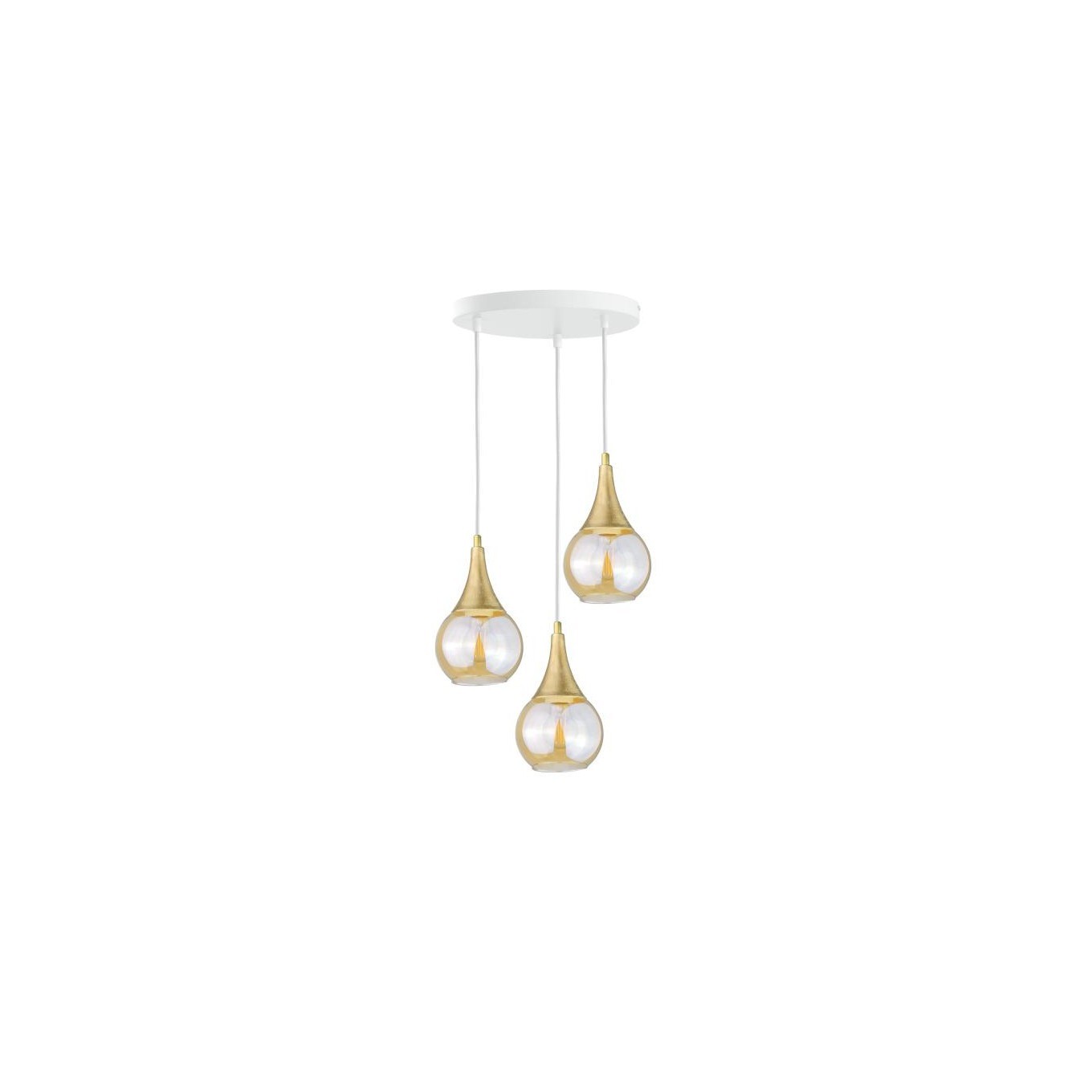 Pendant Light 3x E27 Lacrima White 2326