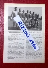 CATANZARO-CATANIA PAGINA/RITAGLIO ALMANACCO CALCIO RIZZOLI 1960