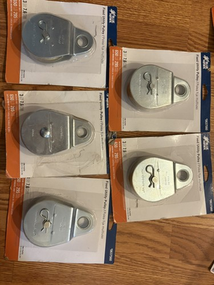 #ad #ad Blue Hawk 3” Utility Pulleys Lot of 5 – 650 lb Heavy Duty Rope Hoist Set $25.00
