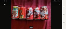 5 Coca Cola Sammeldosen Weihnachten, leer