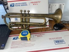 Vintage Supertone Bandmaster Cornet Trumpet Parts Repair Display Or Play