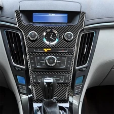 For Cadillac CTS 2008-13 Car Accessories Carbon Fiber Central Control Panel Trim