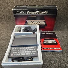 1982 TIMEX Sinclair 1000 Personal Computer w/Box Cords Manual Untested - Vintage