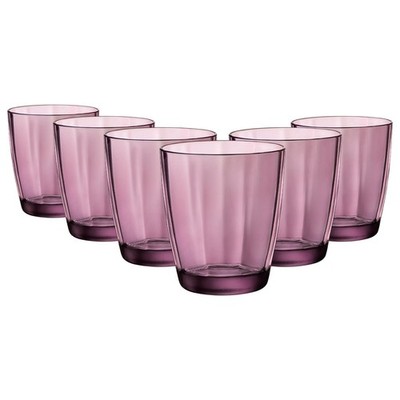 Pulsar Double Old Fashioned Brille - 390ml - Lila - 6er Pack