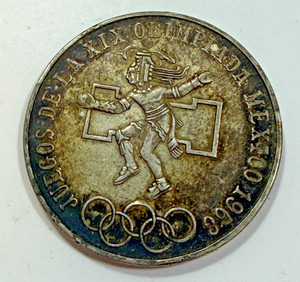 Lot De 2 Souvenirs Olympiques Mexico 1968 – Carte D'identité Et étiquette Bagage