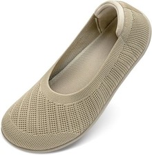 Women's Ballet Flats Wide Toe Box Barefoot Dress Shoes Knit Flat Comfortable...