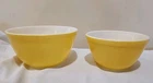 Pyrex Yellow Mixing Bowls 401 & 402 Vintage