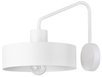 Wandleuchte Weiß Metall Schirm Ø25 Cm E27 Retro Lampe Flur Schlafzimmer