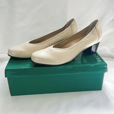 David Tate Women's Madera Bone Lamb Block Heel Shoes