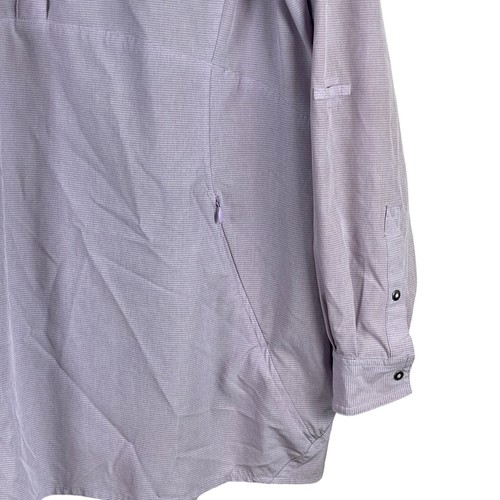Duluth Sol Survivor Sun Protection Popover Tunic Top Vented Womens XL Purple - Picture 4 of 8