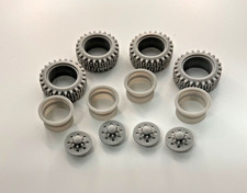 125 Scale 8 Lug Off Road Wheel Tire Set 33x12.50x20 High Detail Resin Parts